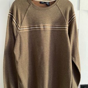 brown crewneck long sleeve shirt